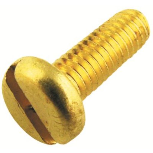 Picture of Olympic Fixings M4 X 6 Panhead Slot Machine Screws Brass 100 Pcs