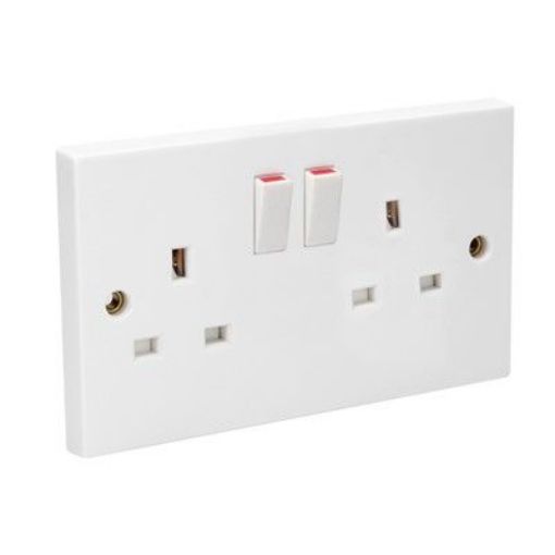 Picture of CED Double Pole Twin Switched Socket with 2 Earth