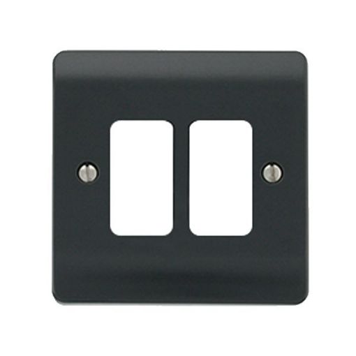 Picture of Click CMA20402AG Frontplate 2 Gang GridPro