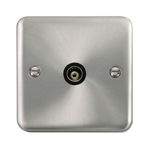 Picture of Click DPSC158BK Socket CoAx Single Satin Chrome