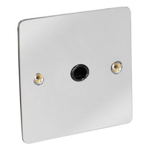 Picture of CED Flat 20a Flex Outlet Chrome Black Insert