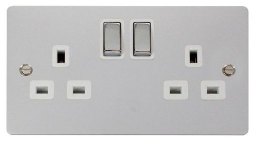 Picture of Click FPCH536WH Socket 2 Gang Double Pole Switched 13A