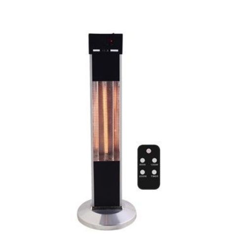 Picture of Airmaster Tower Infrared Carbon Electric 2kW Patio Heater with Remote Control - IP34