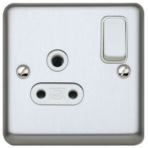 Picture of Socket 1 Gang Switched Double Pole Round Pin