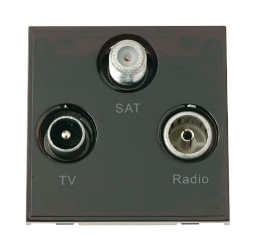 Picture of Click MM430BK Socket TV FM Sat Black