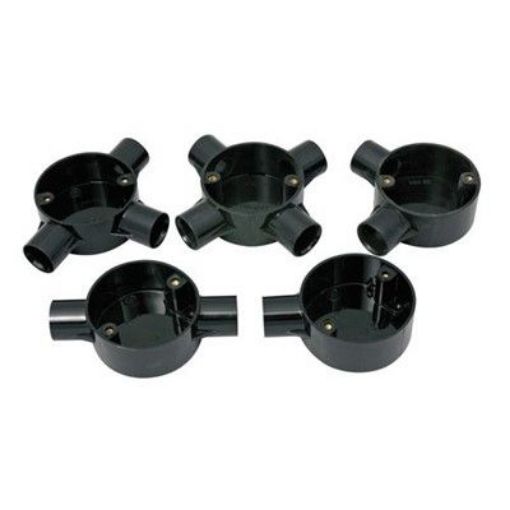 Picture of Pvc Conduit Box 20mm 3w Black