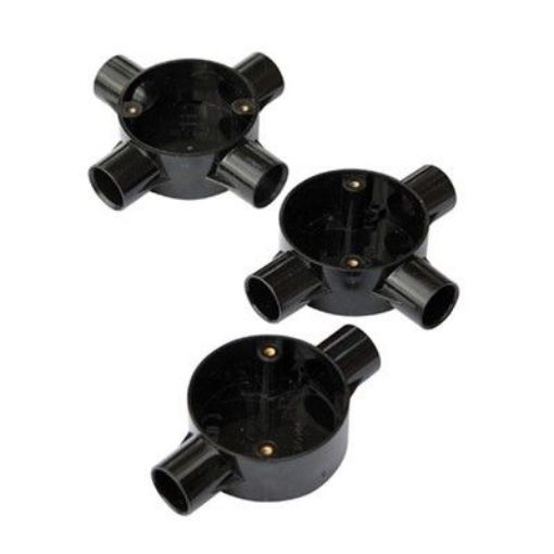 Picture of Pvc Conduit Box 20mm Ang. Black