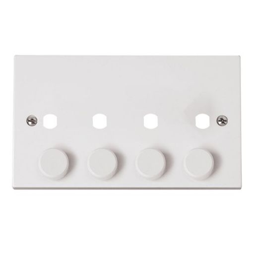 Picture of Click PRW148PL Front Plate 2 G Dim 3Mod White