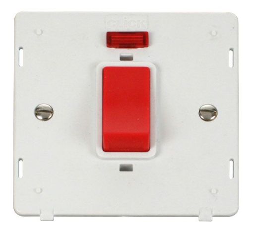 Picture of Click SIN201PW Double Pole Switch Interior 1 Gang 45A