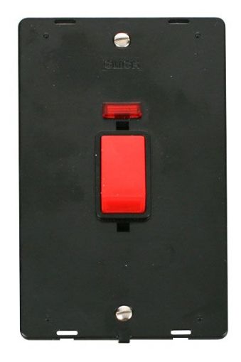 Picture of Click SIN203BK Double Pole Switch Interior 2 Gang 45A