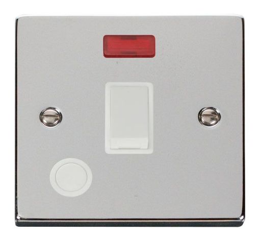 Picture of Click VPCH023WH Connection Unit Switched Neon 20A Polished Chrome