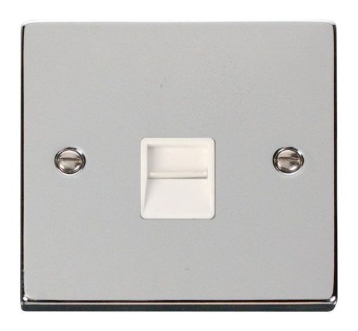 Picture of Click VPCH120WH Socket Telephone Master Single Polished Chrome