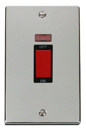 Picture of Click VPCH203BK Cooker Switch 2 Gang Neon 45A