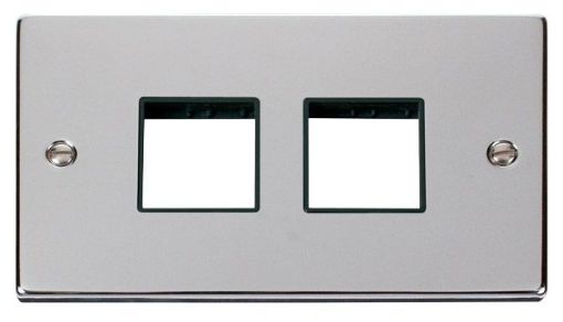 Picture of Click VPCH404BK Frontplate 2 Gang 4Aperture