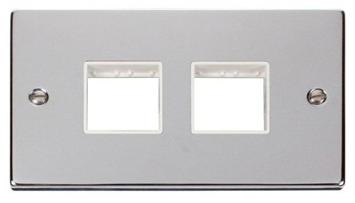 Picture of Click VPCH404WH Frontplate 2 Gang 4Aperture