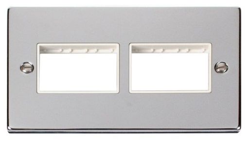 Picture of Click VPCH406WH Frontplate 2 Gang 6Aperture