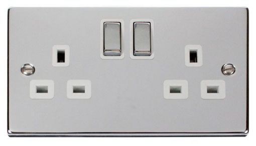 Picture of Click VPCH536WH Socket Double Pole 2 Gang Switched 13A