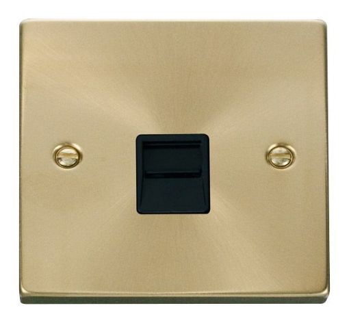 Picture of Click VPSB125BK Socket Telephone Second Single Satin Brass