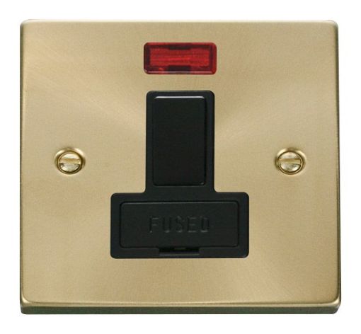 Picture of Click VPSB652BK Connection Unit Switched Neon 13A Satin Brass