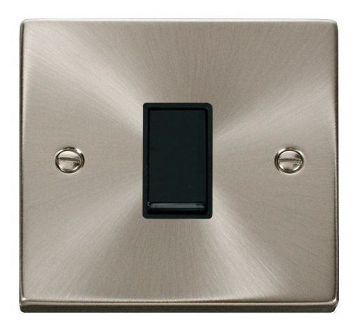 Picture of Click VPSC011BK Plateswitch 1 Gang 2W 10A Satin Chrome