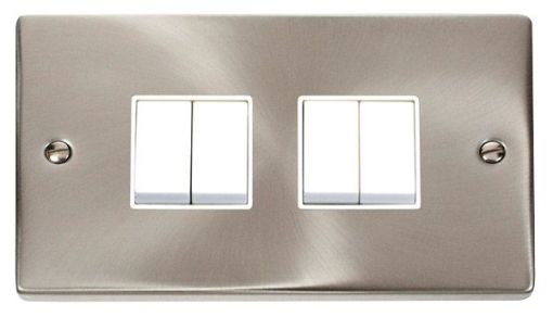 Picture of Click VPSC019WH Plateswitch 4G 2W 10A Satin Chrome