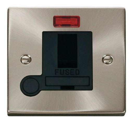 Picture of Click VPSC052BK Connection Unit Switched Neon 13A Satin Chrome