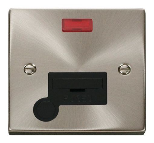 Picture of Click VPSC053BK Connection Unit with Flex Outlet Neon 13A Satin Chrome