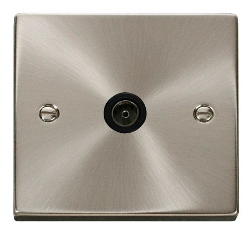 Picture of Click VPSC065BK Socket CoAx Single Satin Chrome