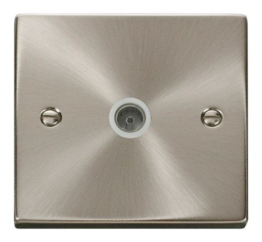 Picture of Click VPSC065WH Socket CoAx Single Satin Chrome