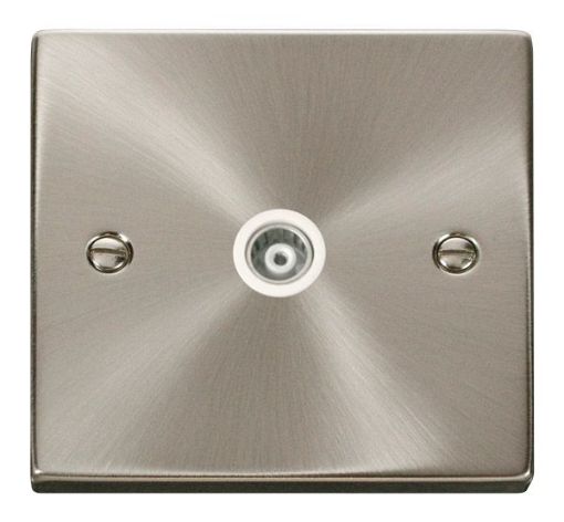 Picture of Click VPSC158WH Socket CoAx Single Satin Chrome