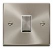 Picture of Click VPSC411WH Plateswitch 1 Gang 2W 10A Satin Chrome