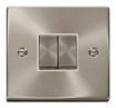 Picture of Click VPSC412WH Plateswitch 2 Gang 2W 10A Satin Chrome