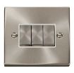 Picture of Click VPSC413WH Plateswitch 3G 2W 10A Satin Chrome