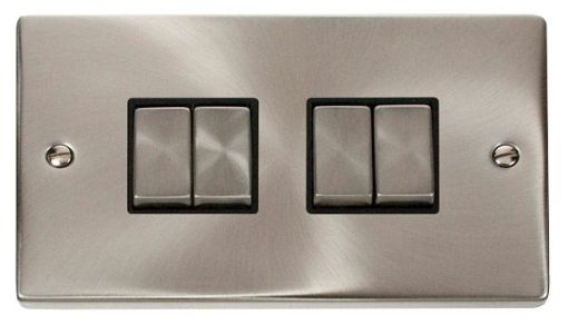 Picture of Click VPSC414BK Plateswitch 4G 2W 10A Satin Chrome