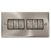 Picture of Click VPSC416BK Plateswitch 6G 2W 10A Satin Chrome