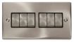 Picture of Click VPSC416BK Plateswitch 6G 2W 10A Satin Chrome