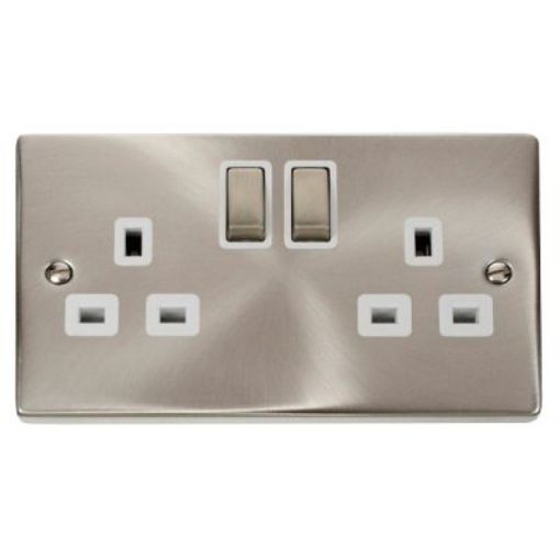 Picture of Click VPSC536WH Socket Double Pole 2 Gang Switched 13A