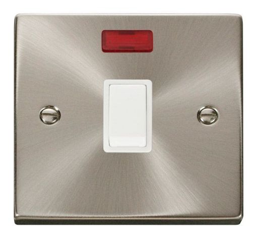 Picture of Click VPSC623WH Switch Double Pole Neon 20A Satin Chrome