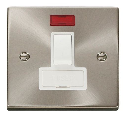 Picture of Click VPSC652WH Connection Unit Switched Neon 13A Satin Chrome