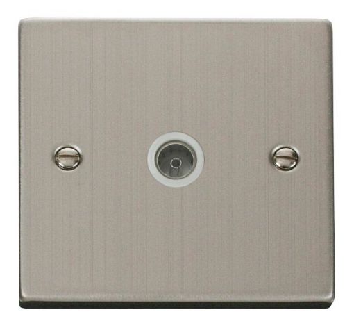 Picture of Click VPSS065WH Socket CoAx Single Stainless Steel