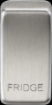 Picture of Knightsbridge Modular Switch cover "marked FRIDGE" - brushed chrome