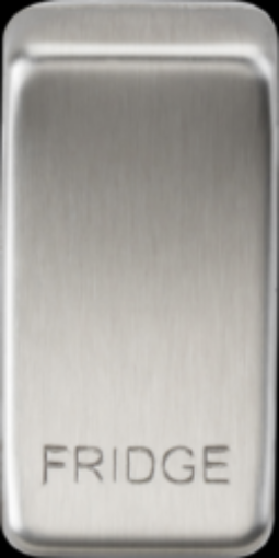 Picture of Knightsbridge Modular Switch cover "marked FRIDGE" - brushed chrome
