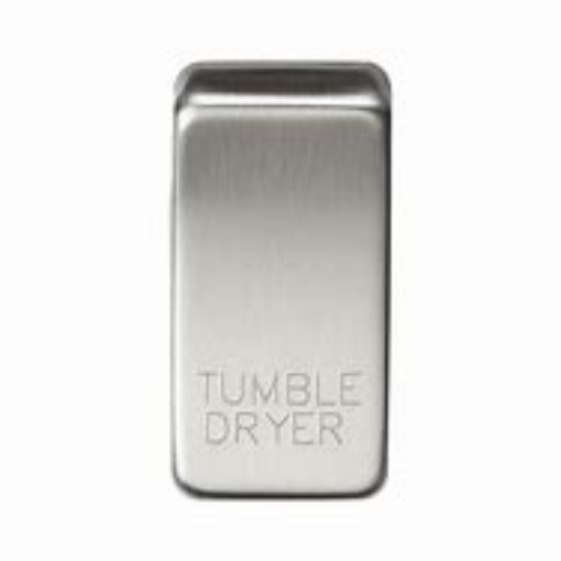 Picture of Knightsbridge Modular Switch cover "marked TUMBLE DRYER" - brushed chrome