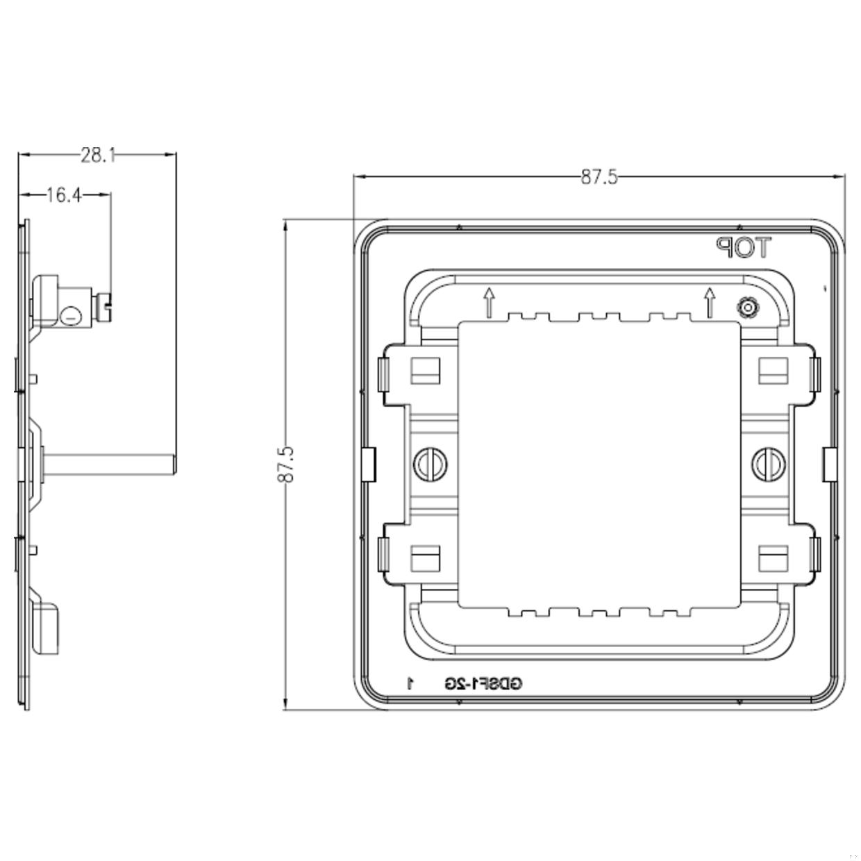 Knightsbridge Screwless 1-2G grid mounting frame for Screwless | new.ie ...