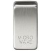 Picture of Knightsbridge Modular Switch cover "marked MICROWAVE" - brushed chrome