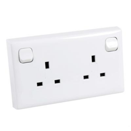 Picture of Axiom CEDCS1-2 Converter Switched Socket 1 Gang to 2 Gang | CEDCS1/2