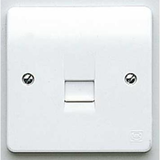 Picture of MK Electric Socket 1 Gang Telephone Master Logic Plus White | K422WHI