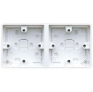 Picture of MK Electric K2025WHI Box 2 Gang Dual Surface Logic Plus 86x172x38mm White | MK K2025WHI