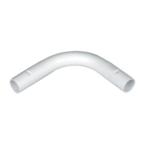 Picture of Marshall-Tufflex Bend Plain 25mm White PVC | MNB3WH