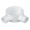 Picture of Marshall-Tufflex Circular Box Angle 2 Way 25mm White PVC | 3MRB4WH